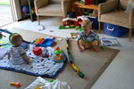 The boys playing