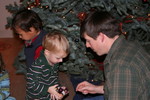 Will and Scott working on ornaments