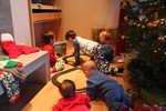 All the boys and their toys (seriously, all 5 boys are entranced by the race track!)