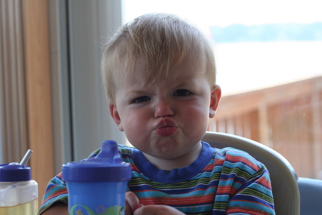This kid is not without expression
