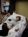 Taking the NST (non-stress test) that led to inducing labor.