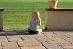 Helene and I found Will had scooted across the patio for an escape...