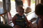 Will, while his presents are opened curtesy of his cousins