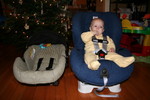 Will officially graduated to a new car seat.  It's comfy!