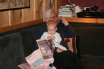 Reading the paper with Grandpa (make that ripping the paper)