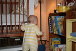 over to the bookshelf...