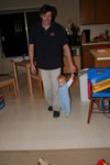 Will walking along with daddy
