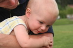 happy and safe in daddy's arms