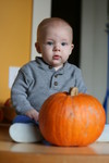 Will, posing with Pumpkin