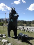The Creepy Bear at Smiley Creek Lodge.